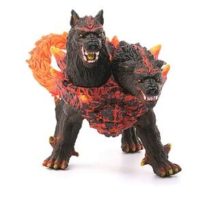 Schleich Eldrador Creatures Hellhound Lava Two-Headed Monster Dog Figure